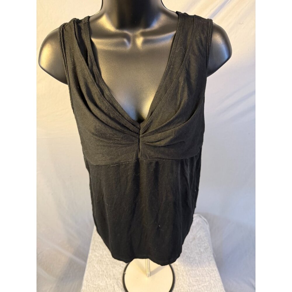 Jillian Nicole Women’s Black V-neck Goth Soft Grunge Fitted Dark Fairy Large